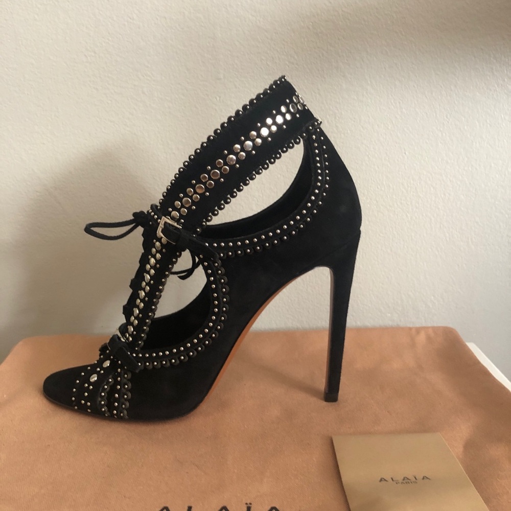 Alaia Black Studded Sandal Brand New Size 38